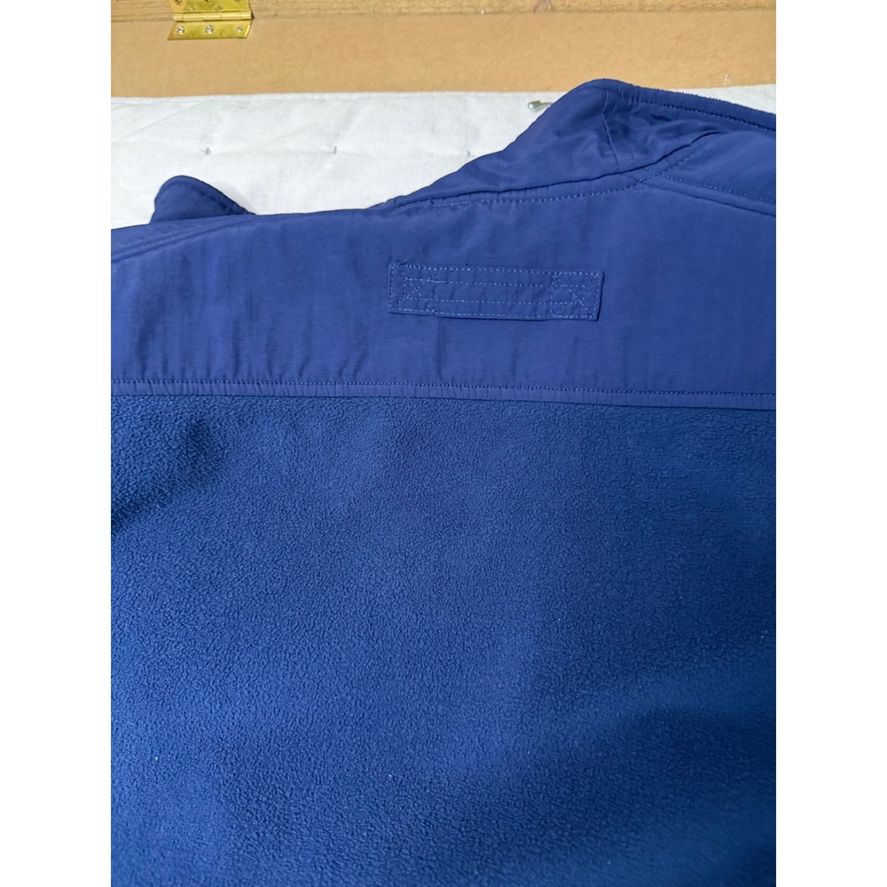 Duluth Trading Co Mens Fleece Vest MED Navy Blue Full Zip Pocket Fall Light - Picture 4 of 10